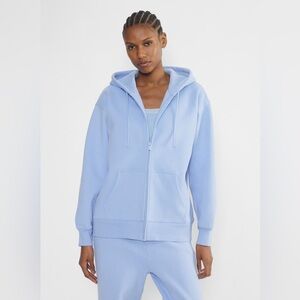 Aritzia mega fit zip hoodie in dayflower blue size Small